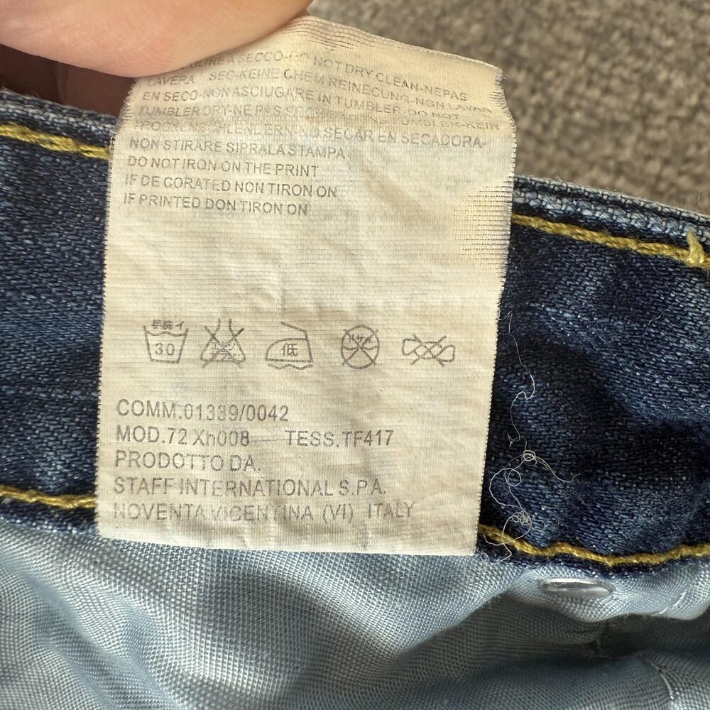 Dsquared2 Jeans Mens 29 Blue Straight Leg Distressed Denim Made Italy Designer - Picture 7 of 15